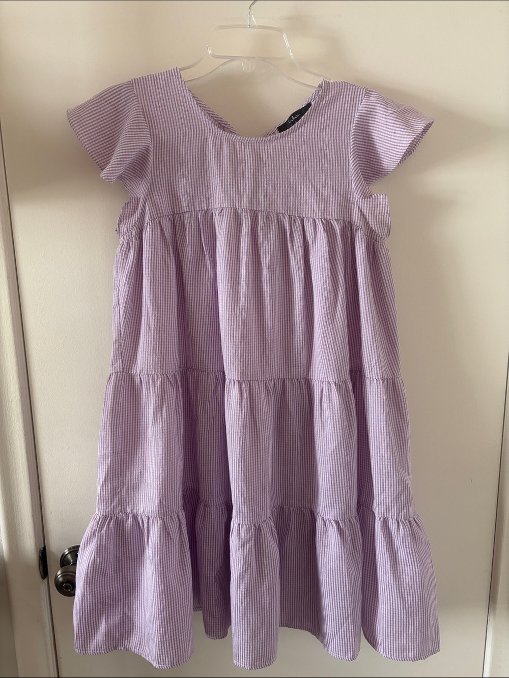 Lulu's Lilac Tiered Flutter-Sleeve Dress
